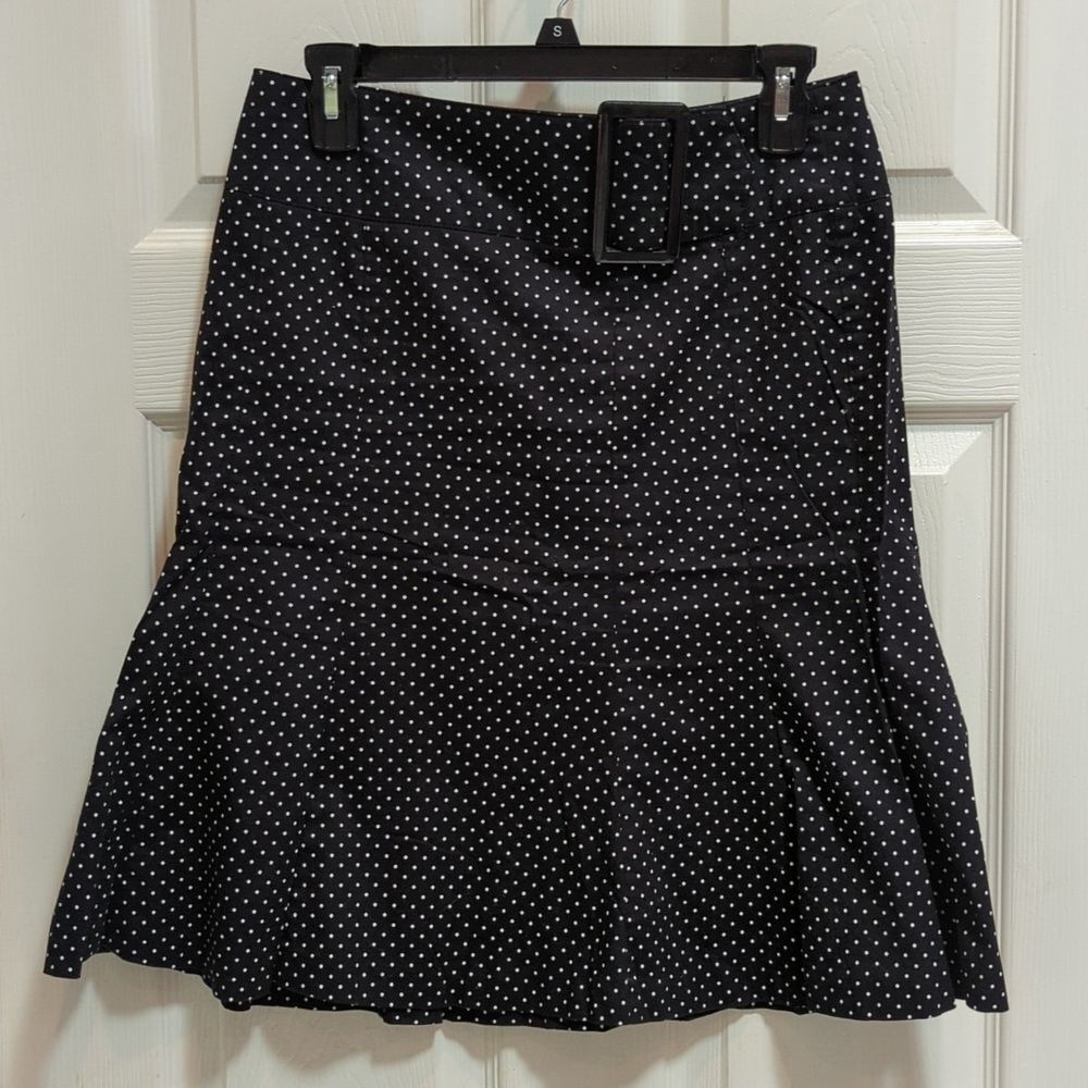 M.K.M. Designs Women's Fit & Flare Polka Dot Knee Length Skirt Size 5/6
